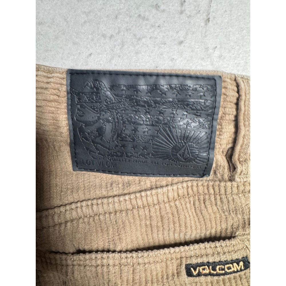 Volcom Billow Tapered Corduroy Pants Mens 27 Tan Khaki Loose Fit Skateboarding - Picture 10 of 14